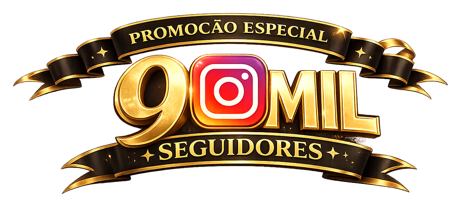 Promoção especial de 90 mil seguidores no Instagram