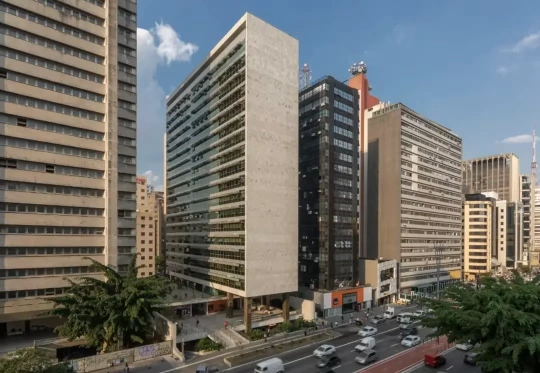 Fachada da PLAYAD na Av. Paulista